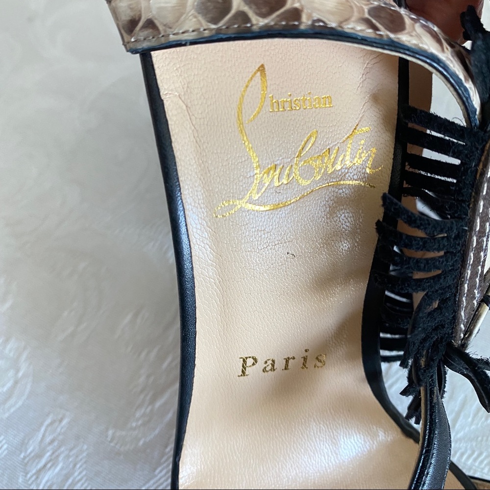 Christian louboutin Python Kimpa Mask Cuff Python Slide Sandals - Picture 7 of 9